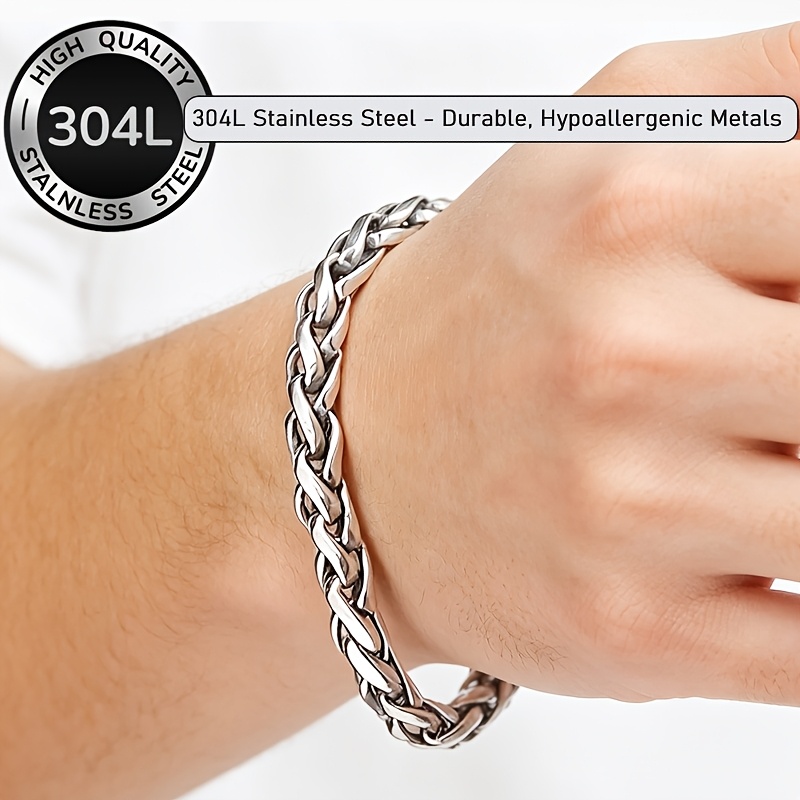 Men's Non-Fading 304L Stainless Steel Dragon Bone Bracelet